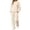 Beige, variant on Womens 2 Piece Sweatshirt Set Hooded Pullover Hoodie and Sweatpants Loose Fit Loungewear Set Cozy Winter Tracksuit Casual Sportswear Outfit