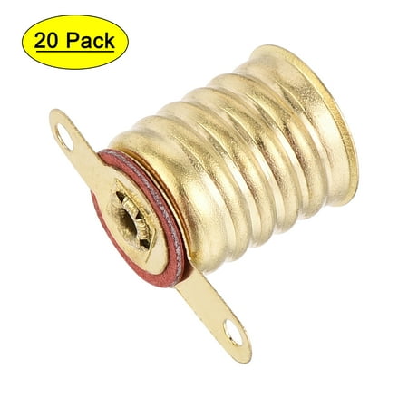 

Uxcell 19x13mm 30VDC 0.5A Bulb Holder E10 Lamp Socket Nickel Plated Gold Tone 20 Pack
