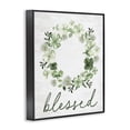 thumbnail image 4 of Stupell Industries Blessed Clover Wreath Botanical & Floral Painting Black Framed Art Print Wall Art, 24 x 30, 4 of 10