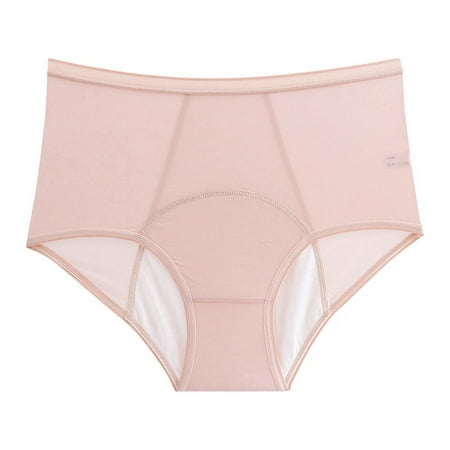 

Miyanuby Women s High Waisted Underwear Soft Breathable Panties Stretch Briefs Regular & Plus Size Pink XXXL