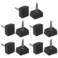 thumbnail image 1 of Uxcell 5 Pairs TPU Kitten Heel Tips Shoes Replacement Tap for Women High Heels, 3mm Pin, 13mm Square Heel Caps, Black, 1 of 7