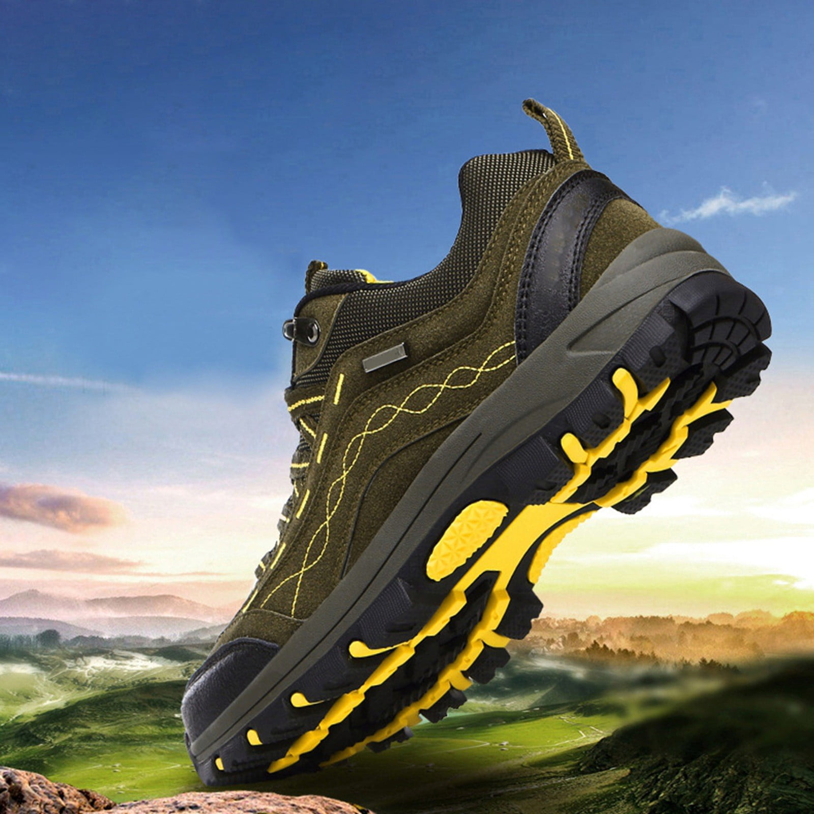 Win s Way Women's High-Top Hiking Sneakers, Lightweight Breathable Trekking Shoes for Outdoor Adventure & Support