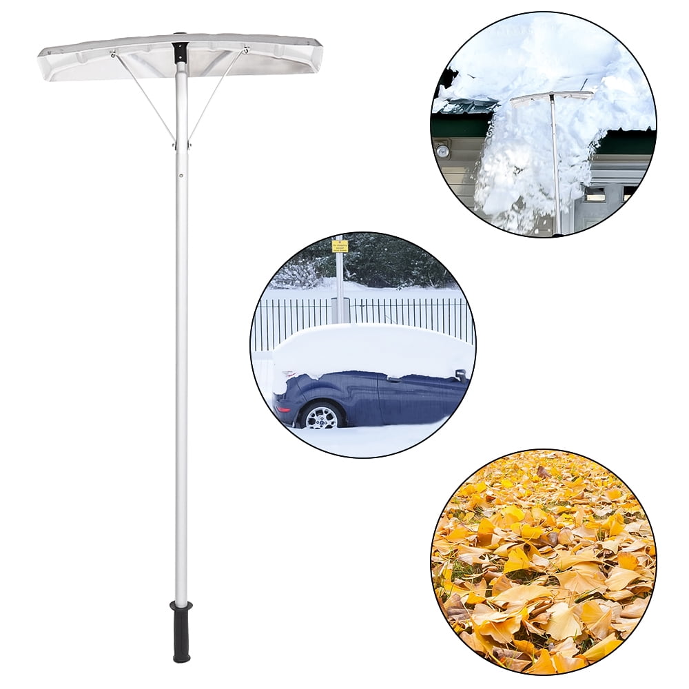 Private Jungle Lightweight Snow Shovel Roof Rake 20FT Extension Poly Blade Adjustable Telescoping Handle