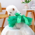 thumbnail image 6 of St. Patrick's Day Dog & Cat Costume, Green Mesh Skirt Dress Breathable Party Outfit for Small Medium Pets, Irish Holiday Apparel, 6 of 7