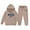 Khaki, variant on Girls Outfit Sets Toddler Boy Girl Long Sleeve Cute Print Warm Hoodie Sweatpant Kids Outfits Sweat Suit,1-9Y