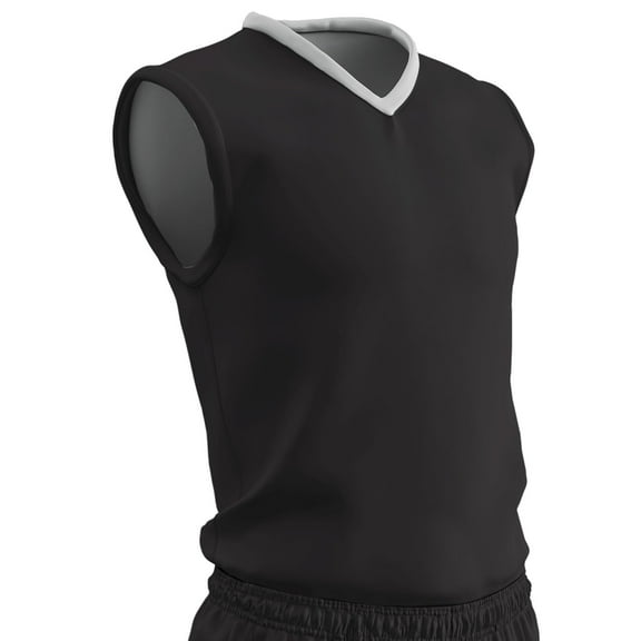 Champro Sports Clutch Reversible Basketball Jersey, Adult 2X-Large, Black and White