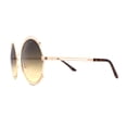 thumbnail image 4 of Retro Futurism Round Circle Lens Oversize Metal Rim Sunglasses Gold Smoke, 4 of 4