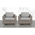 thumbnail image 3 of Home Square 2 Piece Beachcroft Swivel Patio Arm Chair Set in Beige, 3 of 5