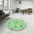 thumbnail image 4 of Ahgly Company Machine Washable Indoor Rectangle Transitional Mint Green Area Rugs, 3' x 5', 4 of 7