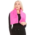thumbnail image 5 of Sakkas Malen Long Rectangle Faux Fur Warm Soft Furry Wrap Around Loophole Scarf - Baby Pink - OS, 5 of 5