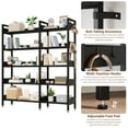 thumbnail image 4 of GloryStar 5-Tier Corner Bookshelf, Convertible L-Shaped Bookcase with Industrial Metal Frame, Multi-Functional Storage Shelf for Living Room, Home Office, Study, 4 of 8