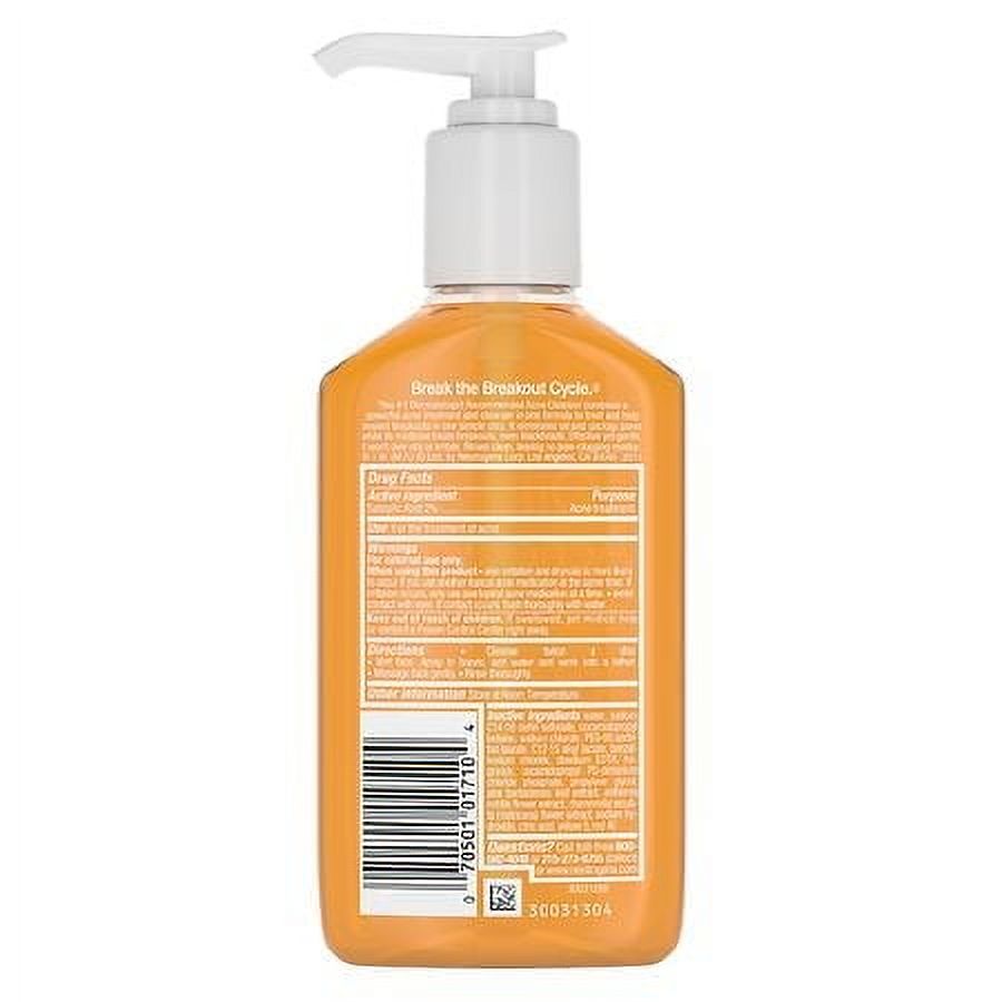 Neutrogena Oil-Free Salicylic Acid Acne Fighting Face Wash 6.0 fl oz Pack of 2