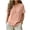 A-Pink, variant on Rciityk Women's T Shirts Cotton Linen V Neck Short Sleeve Tops Solid Color Loose Fit Summer Tunic Shirts with Chest Pocket
