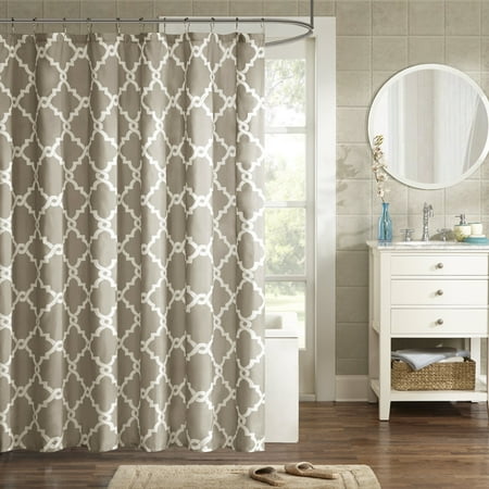 72"x72" Becker Printed Shower Curtain Taupe