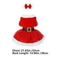 thumbnail image 3 of Christmas Princess Dress, Small Cats Dogs, Chest 21.6 in Back L 14.9 in, Pet Apparel for Autumn Winter, 3 of 7
