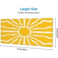 thumbnail image 3 of Boho Style Sun Yellow Large Gaming Mouse Pad 31.5x11.8in Extended Keyboard Mat Non-Slip Base Long Computer Mousepad Ideal for Home Office Work, 3 of 6