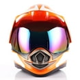 thumbnail image 4 of 1Storm Dual Sport Helmet Motorcycle Full Face Motocross Off Road Bike HGXP14A Racing Orange White, 4 of 7