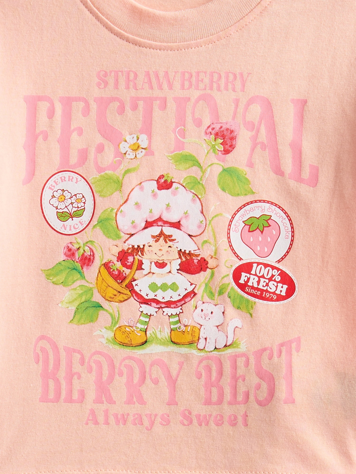 Strawberry Shortcake Baby Girls Graphic Tee and Bike Shorts Set, 2-Piece, Sizes 0/3M-6/9M