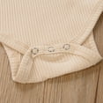 thumbnail image 5 of Franhais NewbornSummer Sleeveless Romper Ribbed Knit Button Down Jumpsuit Infant Cotton Outfits, 5 of 7