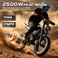 thumbnail image 2 of ASKGO GT50 Electric Bike for Adult,2500W Peak 65Miles Electric Mountain Bike,48V 25AH Off-road E Bike,37MPH Electric Motorcycle,20*4" Fat Tire,LED Headlights & Brake lights,Snow/Beach UL2849, 2 of 13