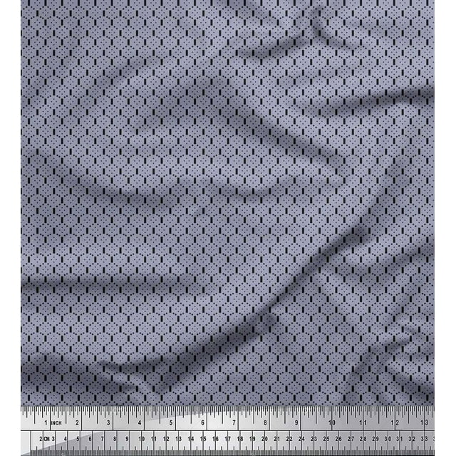 Soimoi Velvet Fabric Honeycomb Geometric Print Fabric by The Yard 58 Inch Wide