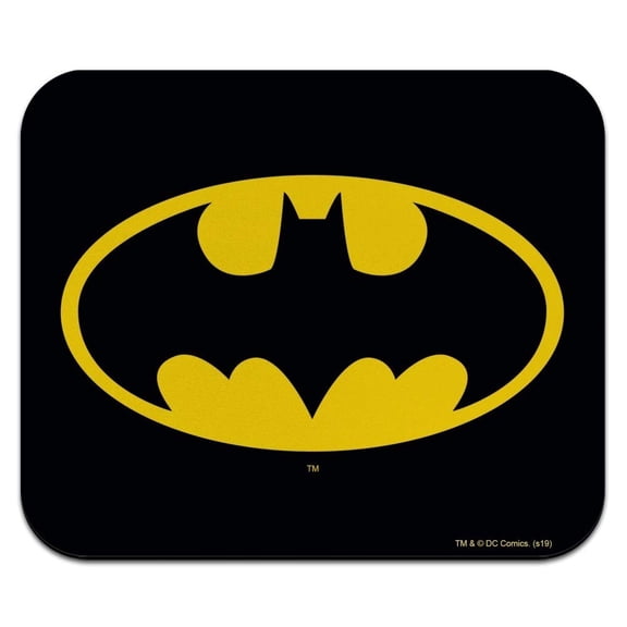 Batman Classic Bat Shield Logo Low Profile Thin Mouse Pad Mousepad