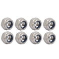 thumbnail image 1 of Unique Bargains 8pcs M12 x 1.25mm Pitch Metric Fine Thread 304 Stainless Steel Hex Lock Nuts, 1 of 4