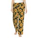 thumbnail image 1 of Balery Vintage Black Plaid Sunflower Pantalones de pijama para mujer, pijamas ultraligeros, pantalones de estar por casa-3X-Large, 1 of 6