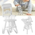 thumbnail image 1 of Silla alta para casa de muñecas Jadeshay Silla de madera en miniatura 1/12, 1 of 11
