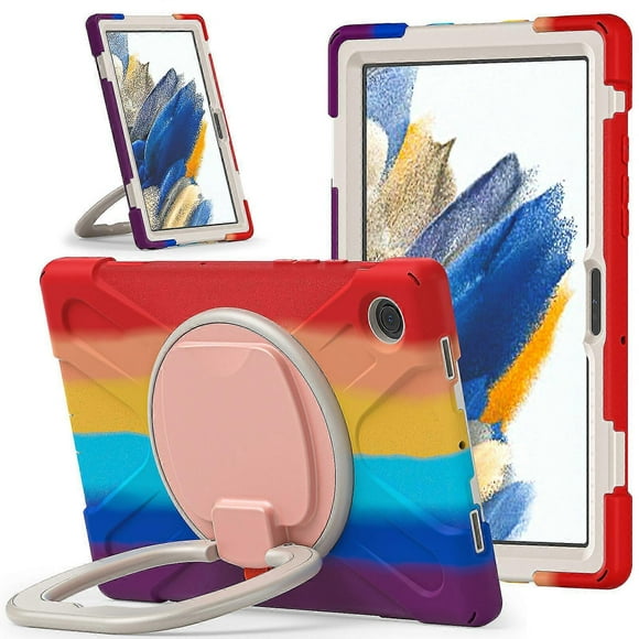 Big Ring Stand Case For Samsung Tab A8 10.5 Inch X200 X205, Fall Protection, 360rotating Stand Cover, Durable
