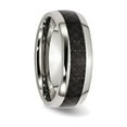 thumbnail image 4 of Mens Chisel 8mm Stainless Steel and Carbon Fiber Wedding Band Ring for Men, 4 of 7