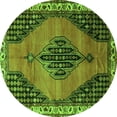thumbnail image 1 of Ahgly Company Indoor Round Medallion Green Traditional Area Rugs, 4' Round, 1 of 1