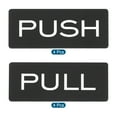 thumbnail image 3 of Uxcell Push Pull Door Sign Acrylic Self Adhesive Rectangle Sticker Black/White 8 Pack, 3 of 6