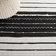 thumbnail image 6 of SAFAVIEH Striped Kilim Cedric Striped Cotton Runner Rug, Black/Ivory, 2'3" x 9', 6 of 8