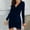 F-289Blue, variant on ZHOGXU Women's Dress Long Sleeve V Neck Solid Color Sequins Fashion Comfortable Mini Dresses For Casual Daily Wear,Beige,L