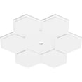 thumbnail image 2 of 40"OD x 2"ID x 14"C x 1"P Daisy Architectural Grade PVC Contemporary Ceiling Medallion, 2 of 11