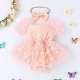 thumbnail image 2 of Otqutp Toddler Bodysuit Boys Girls Casual Short Sleeve Butterfly Tube Dress Romper Jumpsuit Bodysuits 0 to 24 Months Clothes, 2 of 9