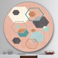 thumbnail image 2 of Designart 'Geometric hexagons Pattern II' Art Mural en Métal Géométrique - Disque de 36, 2 of 5