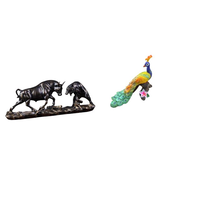 Escultura Moderna De Toro Y Pavo Real De Feng Shui Para Decoración De Escritorio Y Jardín, Obra De Arte Animal única Para El Hogar Y Regalos De Cumpleaños.