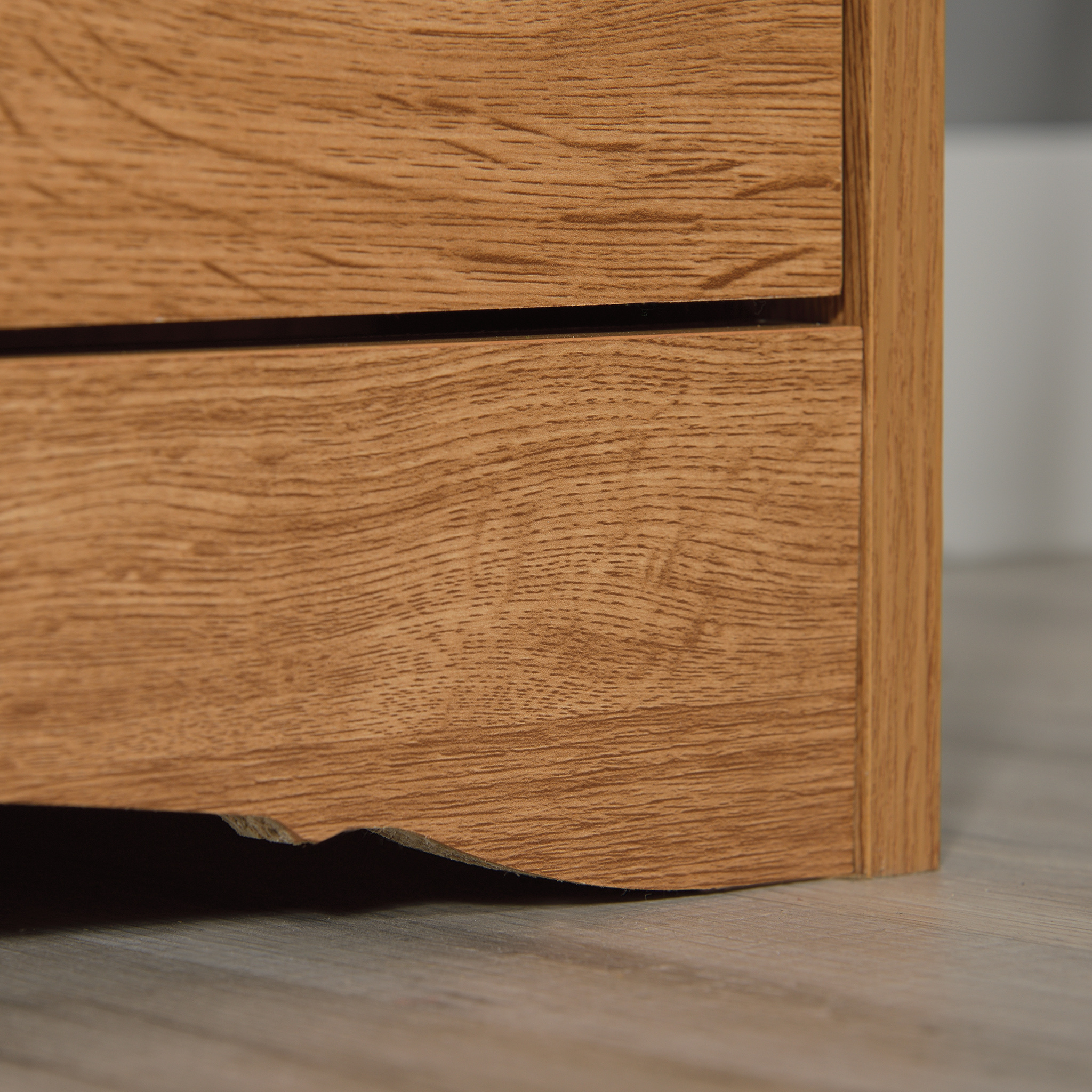 Aukfa Compact 4-Drawer Dresser, Space-Saving Storage Chest Modern Wood Cabinet for Small Bedroom & Living Room,Walnut