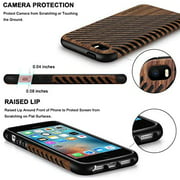 TENDLIN iPhone SE Case Wood Veneer Flexible TPU Silicone Hybrid Good Protection Case for iPhone SE and iPhone 5S 5