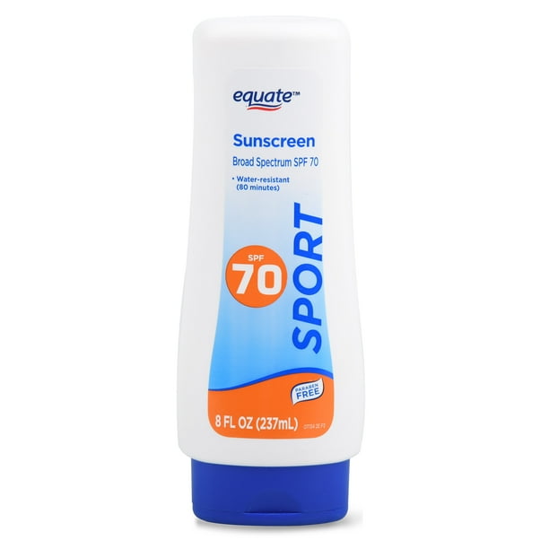 Equate Sport Sunscreen Lotion, Broad Spectrum, SPF 70, 8 Oz Walmart