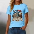 thumbnail image 4 of 4th of July Shirts Women USA Patriotic T-Shirt American Flag Tee Tops Sky Blue,3XL, 4 of 6