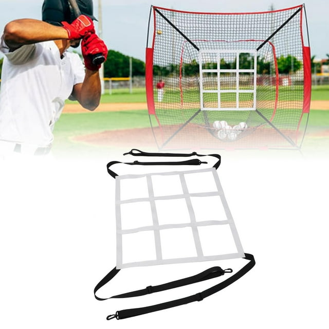 Portable Strike Zone Target, Adjustable Baseball Softball Training Aid for Pitching Batting Practice