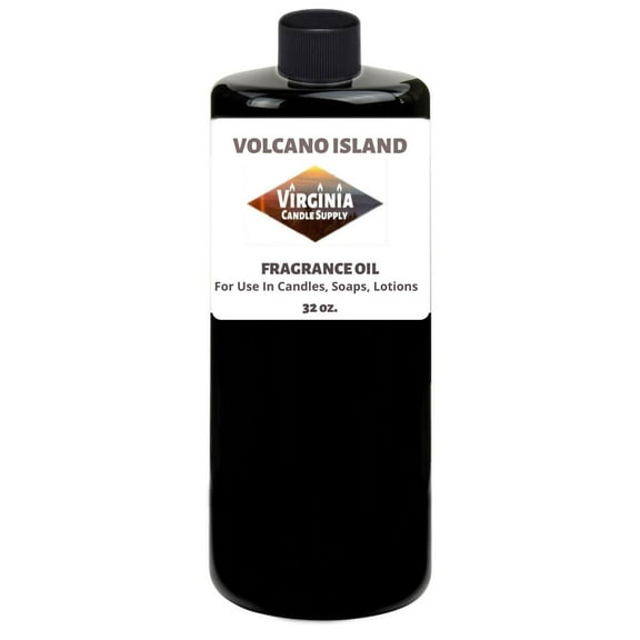 Volcano Island Fragrance (32 oz. Bottle) for Candle Making, Soap Making, Tart Making, Room Sprays, Lotions, Car Fresheners, Slime, Bath Bombs, Warmers
