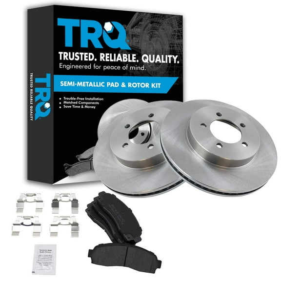 TRQ Front Brake Pad & Rotor Kit Brake Pads Brake Rotor Semi-Metallic Fits Select 2002-2005 Ford Explorer Mercury Mountaineer