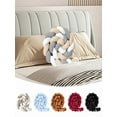 thumbnail image 5 of Knotted Throw Pillow: 1m Soft PP Cotton Wool - Like Decor, Multi - Functional Home Decoration For Sofa/Bed, Ideal Gift for Living/Game Rooms,Wine, 5 of 5