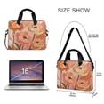 thumbnail image 3 of FORMRS 16" Laptop Bag Carrying Sleeve Case with Handle Travel Shoulder Briefcase, Abstract Orange Flowers, 3 of 8