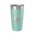 thumbnail image 1 of Sebasticook Lake Map Tumbler Travel Mug Insulated Laser Engraved Coffee Cup Maine 20 oz Teal, 1 of 1