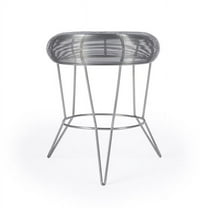 HomeRoots 488932 18 x 15 x 15 in. Silver Wire Round End Table